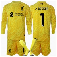 Liverpool Alisson Becker #1 Målvakt Tredje Dräkt Barn 2024-25 Långärmad (+ Korta byxor)